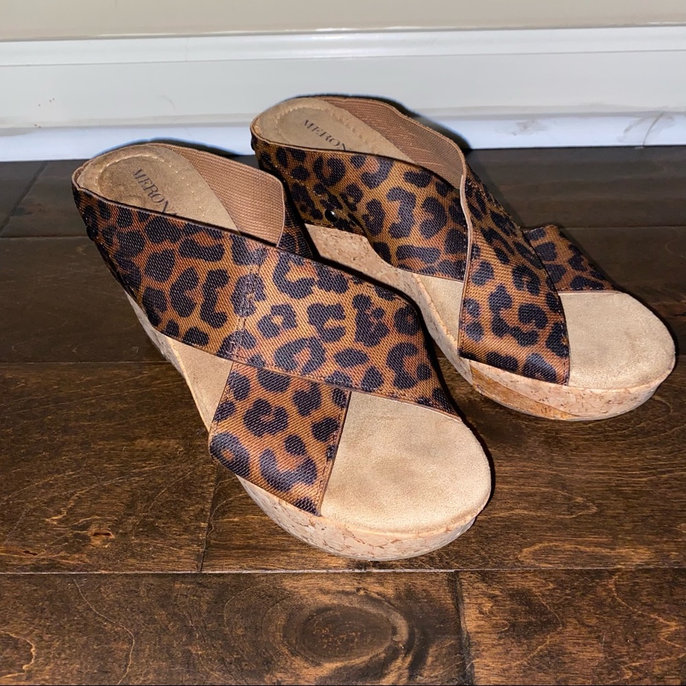 Merona cheetah wedge heel